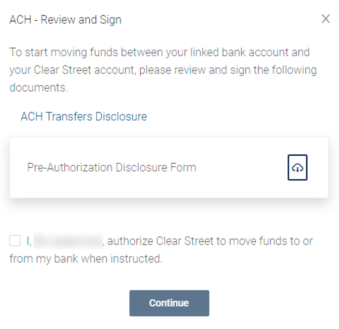 ACH Authorization